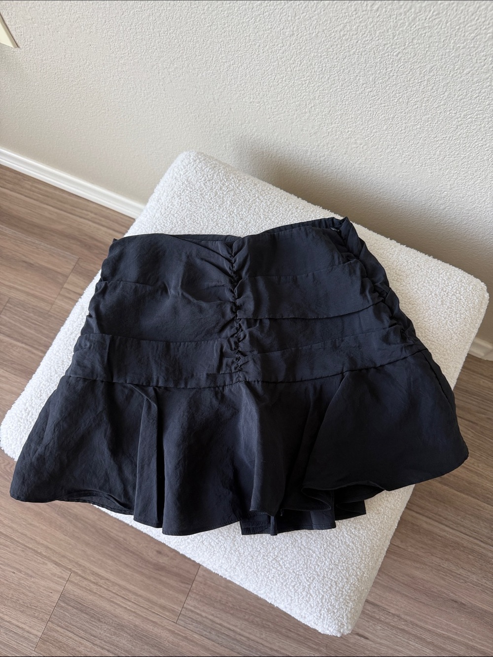 ZARA Black Ruffle Mini Skirt